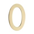 Perfectpatio Floating House Number 0Polished Brass 4 in. PE882694
